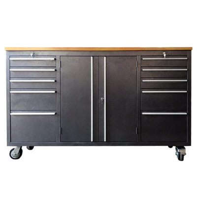 Platinum Range Roller Tool Box with Bench - double